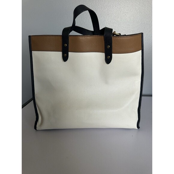 Coach Leatherware Colorblock Tote Double Top Handles/Crossbody Strap H2039-C0774 - Picture 3 of 15